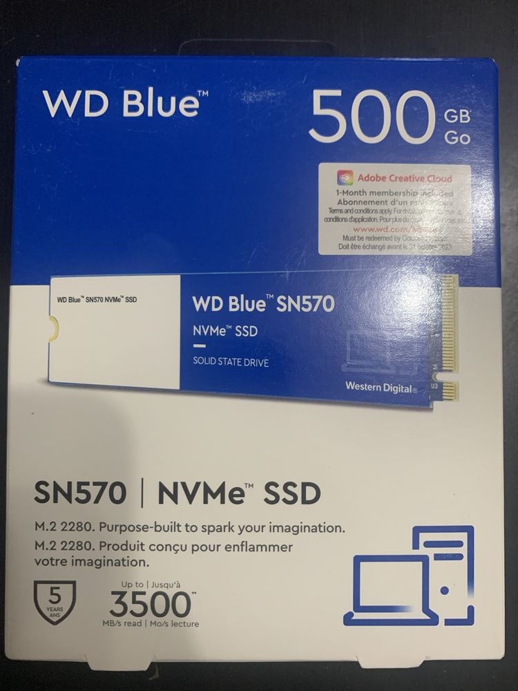 SIGILAT SSD NVMe Western Digital Blue SN570 500GB PCI Express M.2 2280