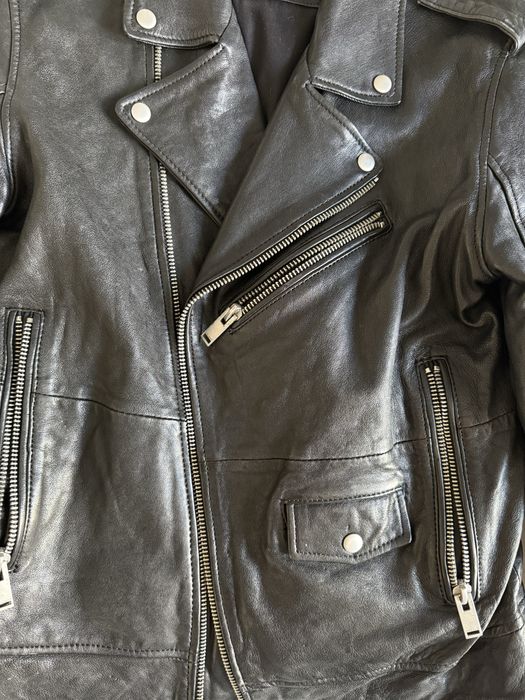 Geaca piele Zara M L neagra