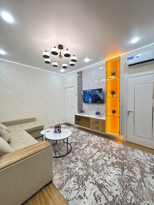 Чиланзар 2 квартал 1в2 новый Евро ремонт с Мебелью и техникой