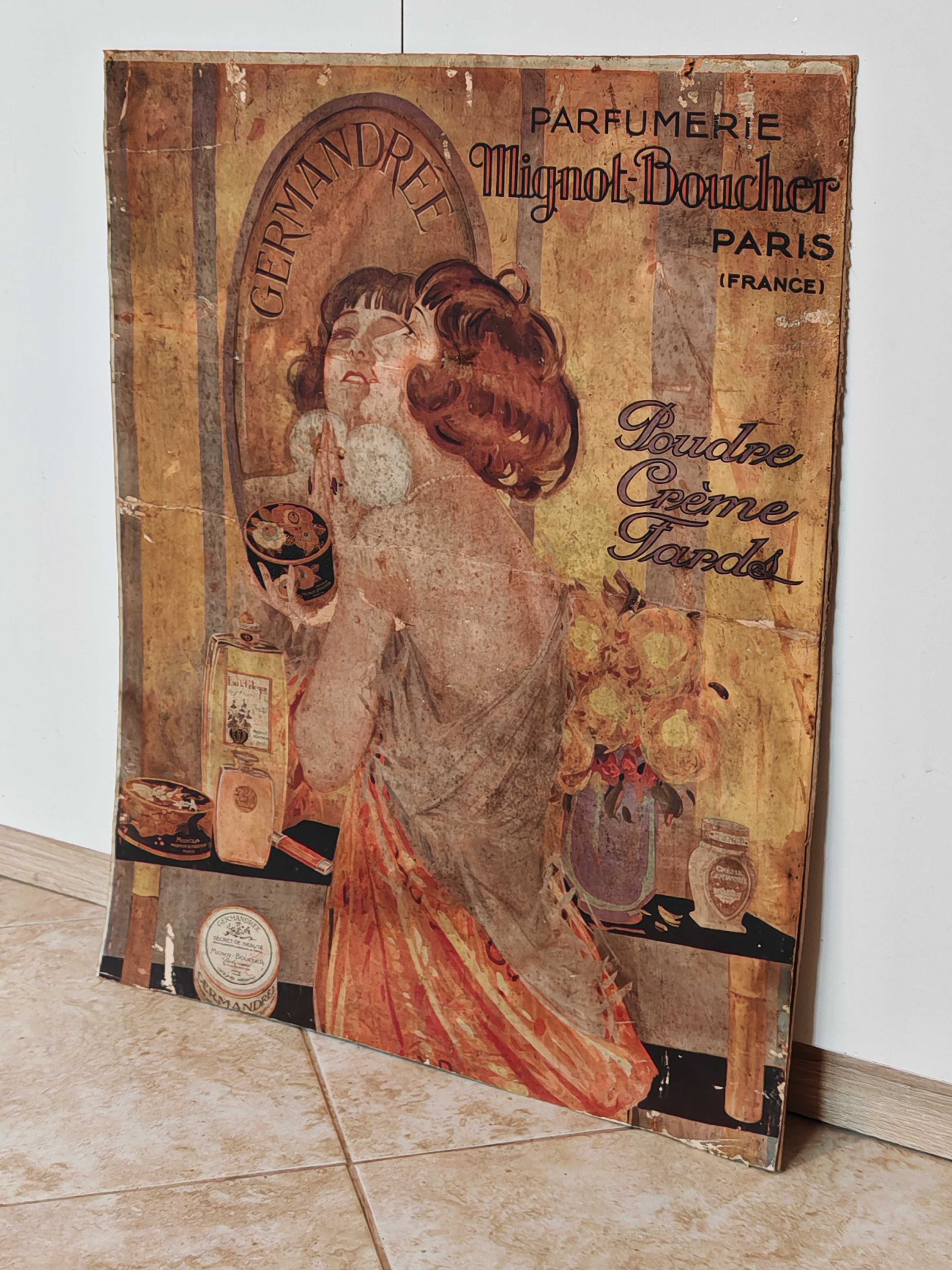 Автентична Рекламна Картина Парфюмерия Mignot Boucher Paris 1930те г.
