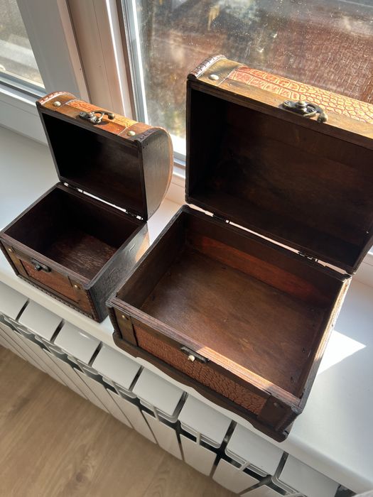 Деревянные шкатулки (набор из 2 шт.)