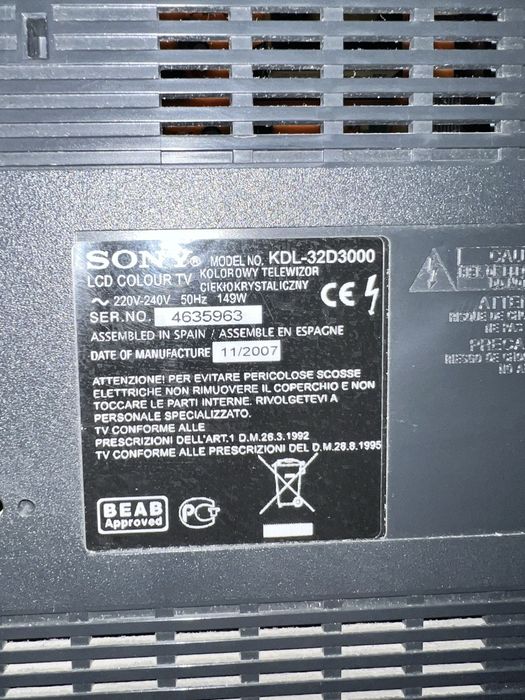 Телевизор Sony Bravia LCD 32’