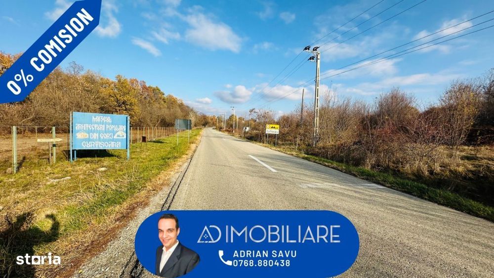 Vânzare teren în Curtișoara, vis-a-vis de Muzeul Arhitecturii Popular