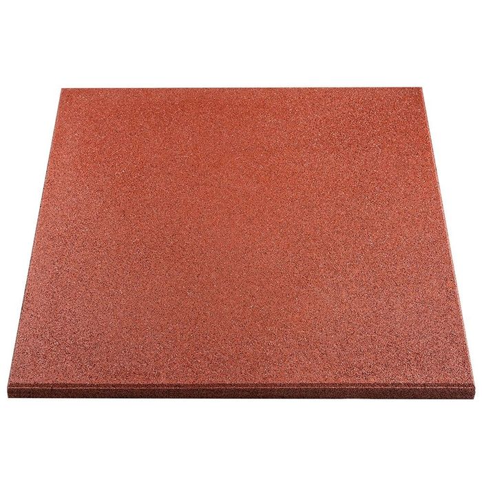 Фитнес настилка/ гумиран под/ЧЕРВЕНИ каучукови плочи / 3 см / 1x1 м