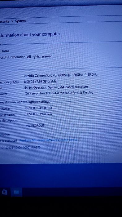 Laptop Toshiba Satellite