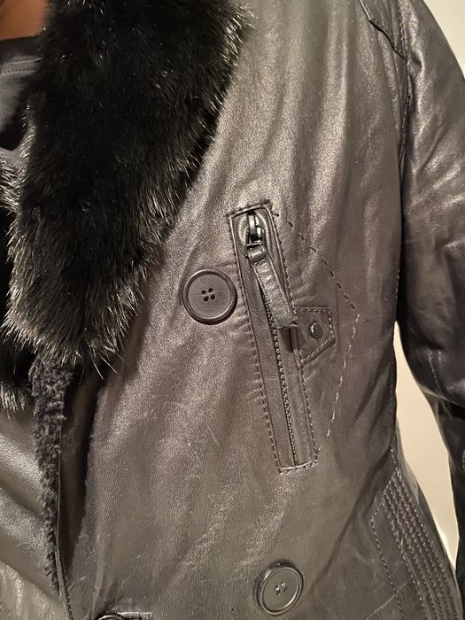 Кожаная дубленка в идеальном состоянии!