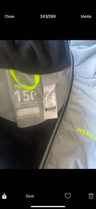 Детски ски екип 133-142 за 10 годишни,обличан е един път.