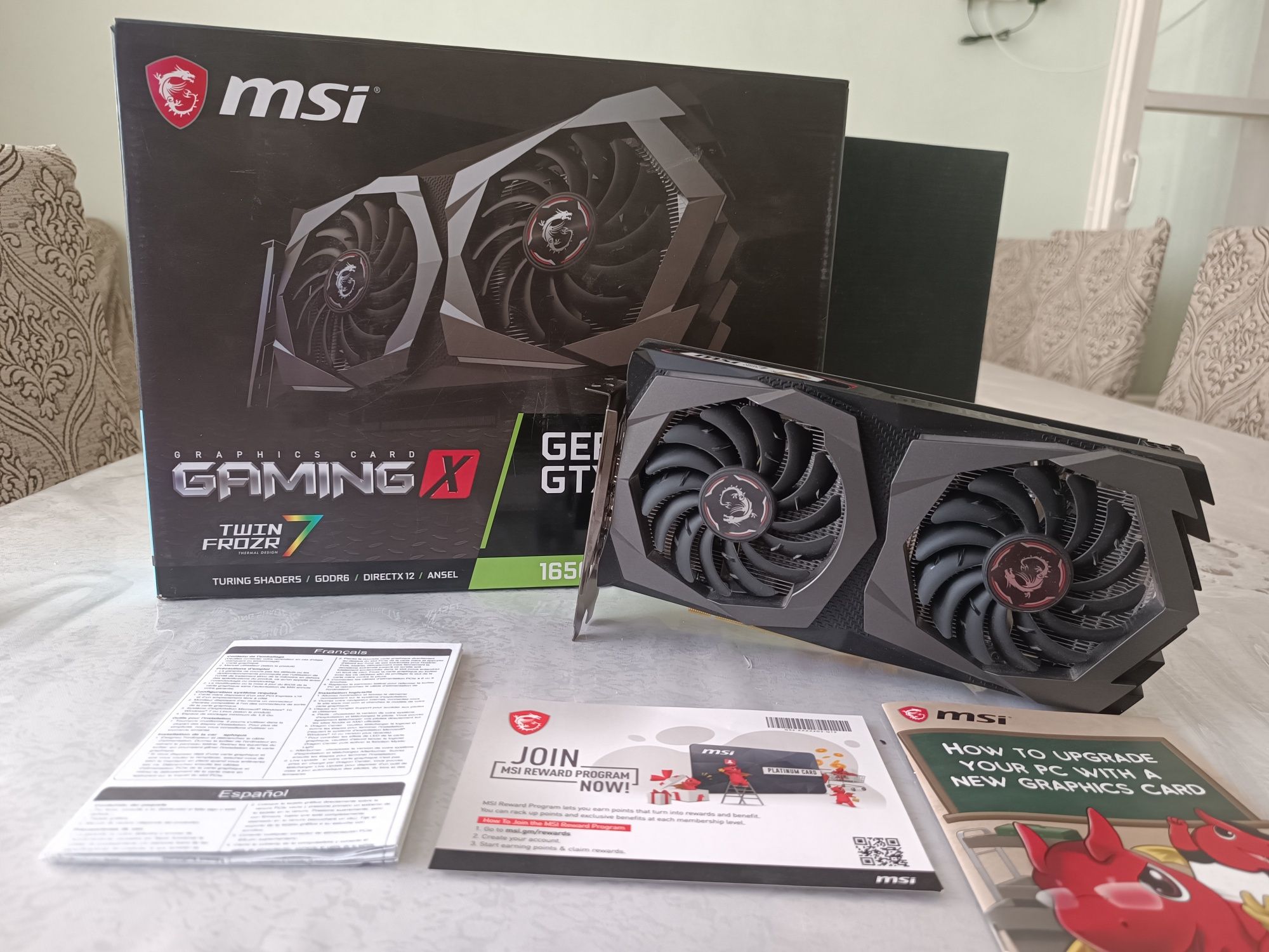 GTX1650/4gb/DDR6 MSI gaming x. RGB. идеал