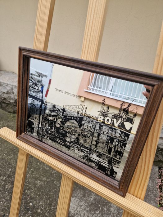 Страхотно антикварно рекламно огледало