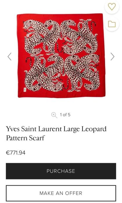 Eșarfă Yves Saint Laurent (YSL)