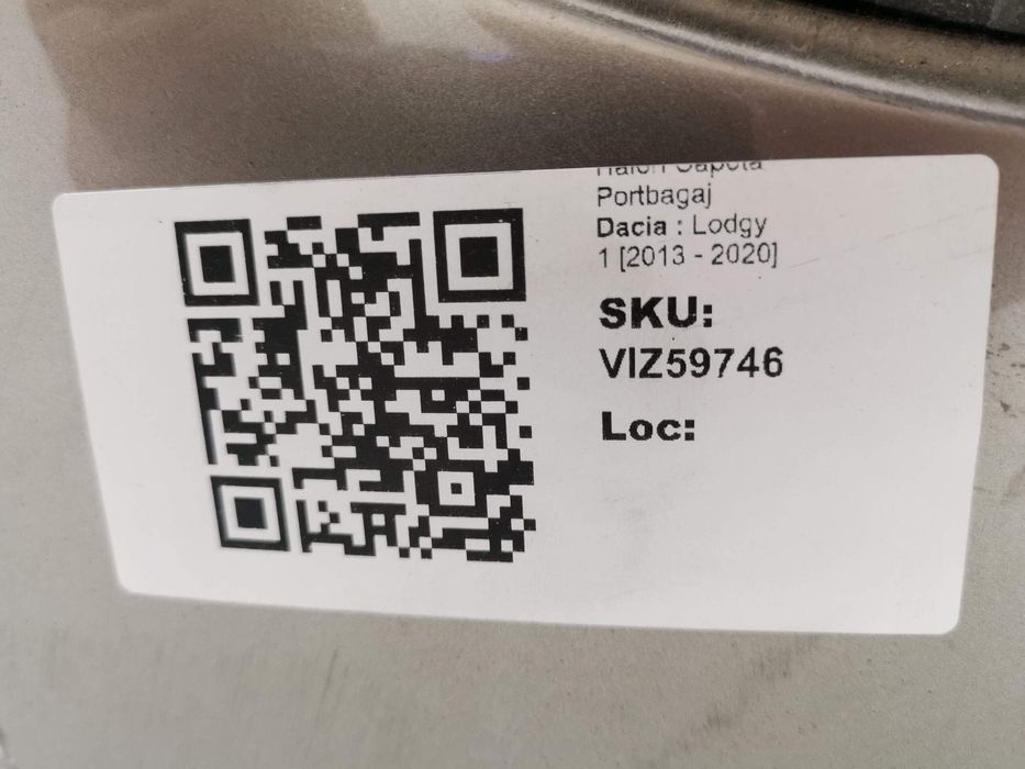 Капак Заден Капак Багажник Дачия Лоджи 1 [ - ] Оригинален Dacia Lodgy