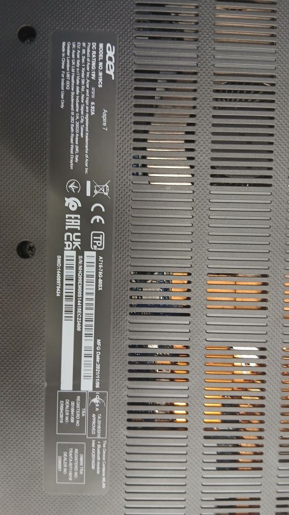 Acer core(TM) i5 10300H A715-75G