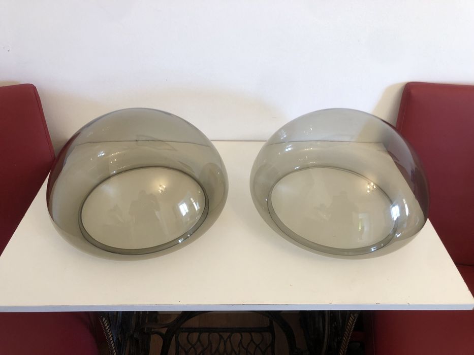 Lampa de perete geam fumuriu Limburg space vintage