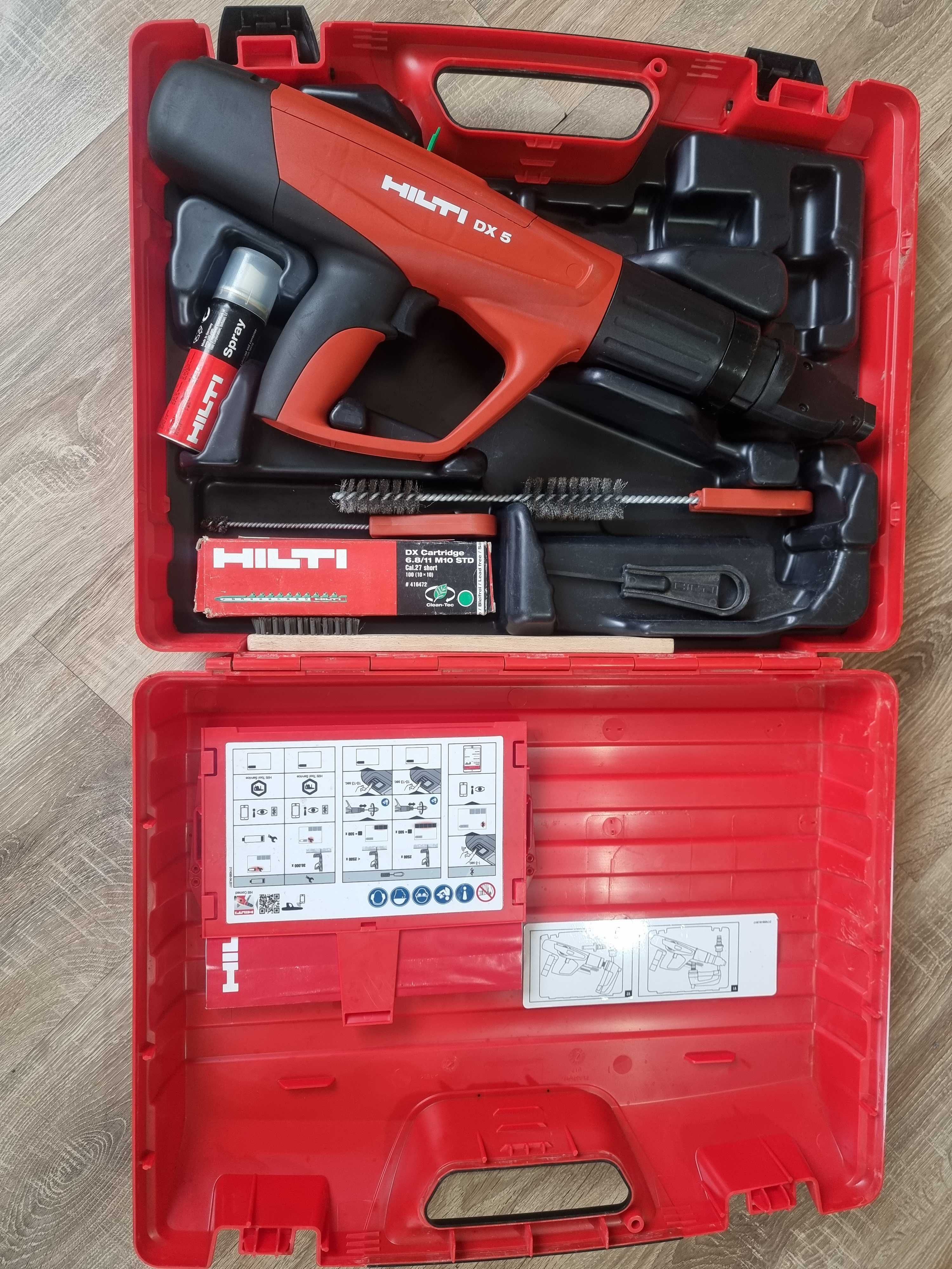 Pistol Cuie HILTI DX 5 Batut Puscat Fier Otel Beton Capse Cartuse