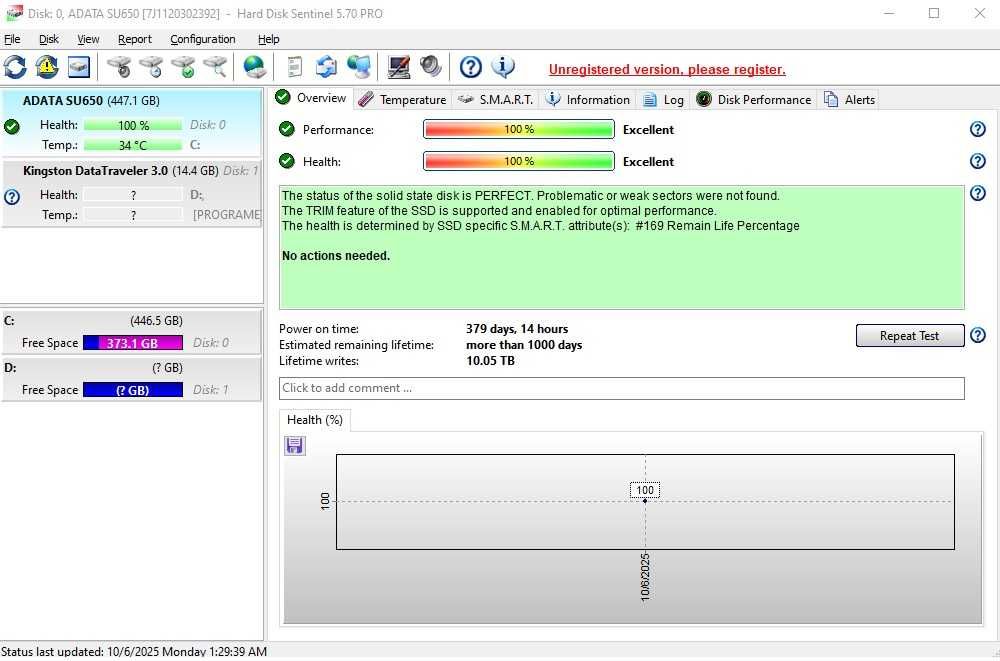 SSD ADATA Ultimate SU650 480 GB SATA-III 2.5 inch.