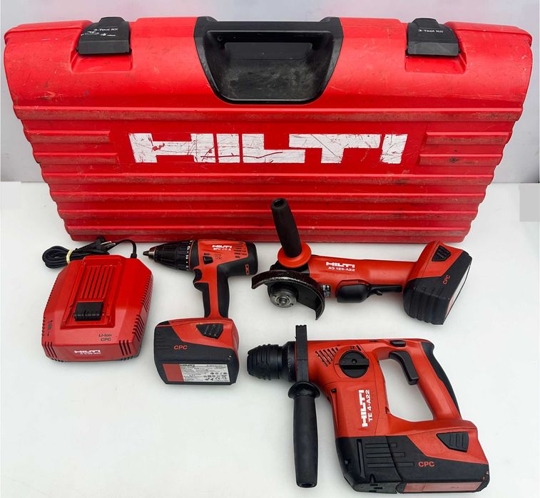 Hilti комплект - Акумулаторен сет от перфоратор, винтоверт и ъглошлайф