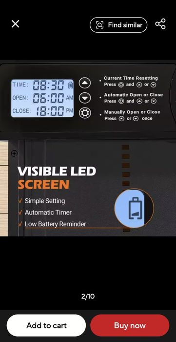 Usa automata pentru gaini ,cu panou solar