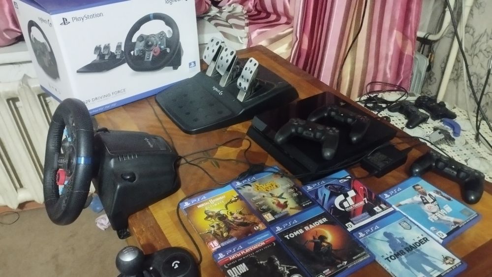 Sony Playstation 4 FAT, руль Logitech g29 driving force