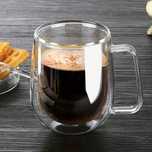 Set 4 cani cu pereti dubli 350ml