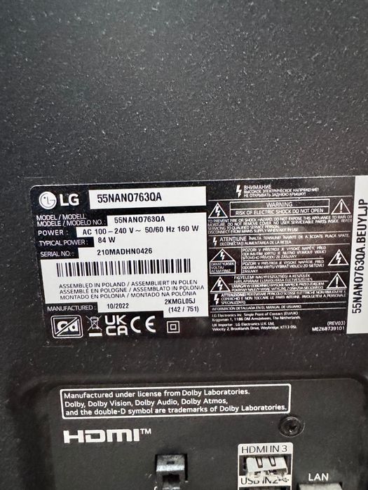 Телевизор LG 55 инча ЗА ЧАСТИ