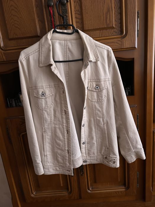 Geaca blugi dama crem