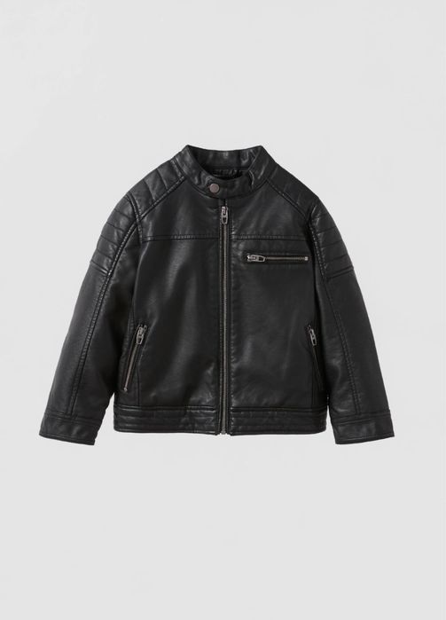 Jacheta/Geaca efect piele baieti, ZARA 6 ani 116cm