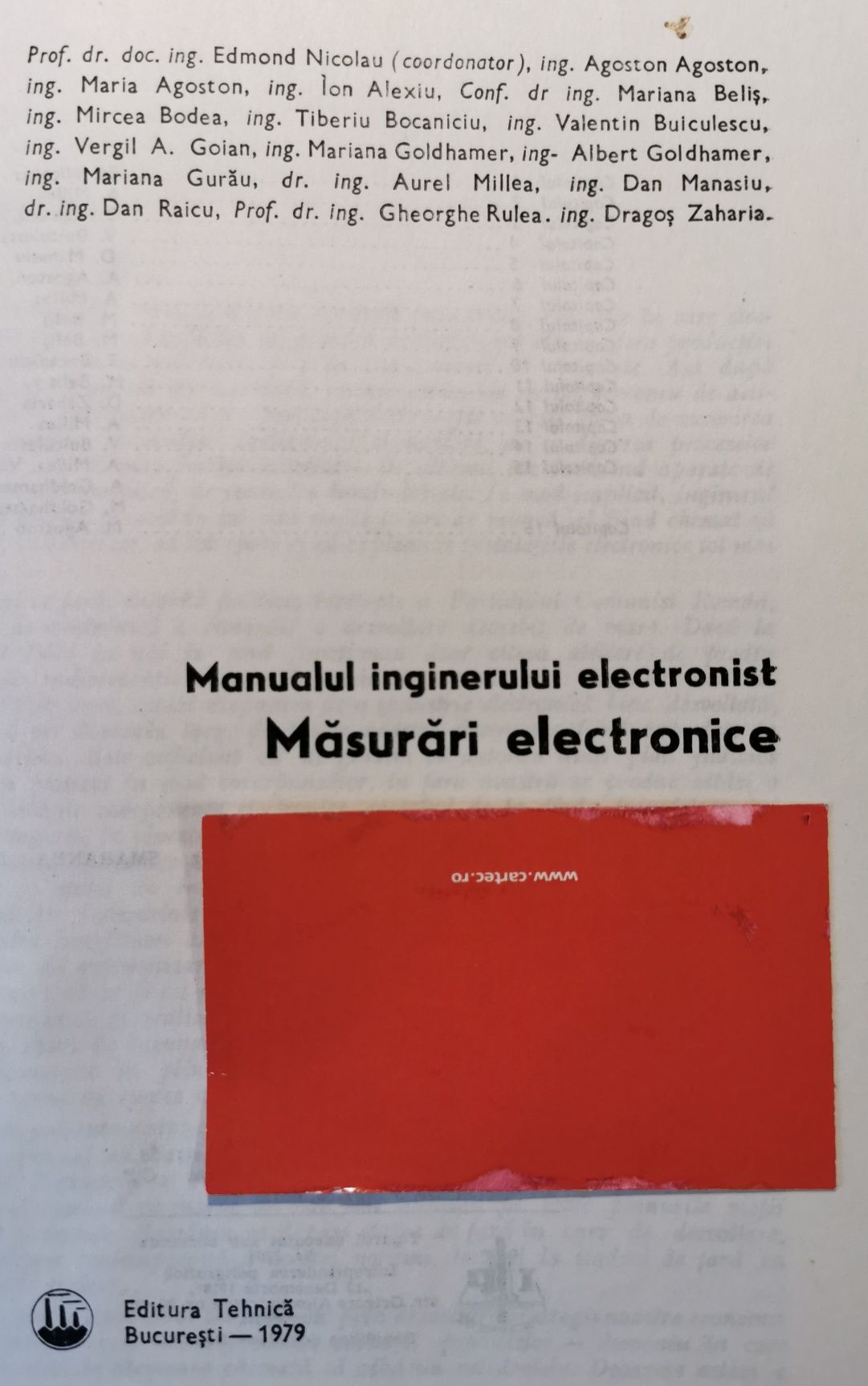 Cărți specialitate profil electrotehnic