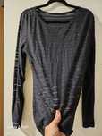 Tricou negru transparent elegant XL
