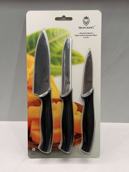 Set de 3 cuțite de bucătărie. Otel german.
