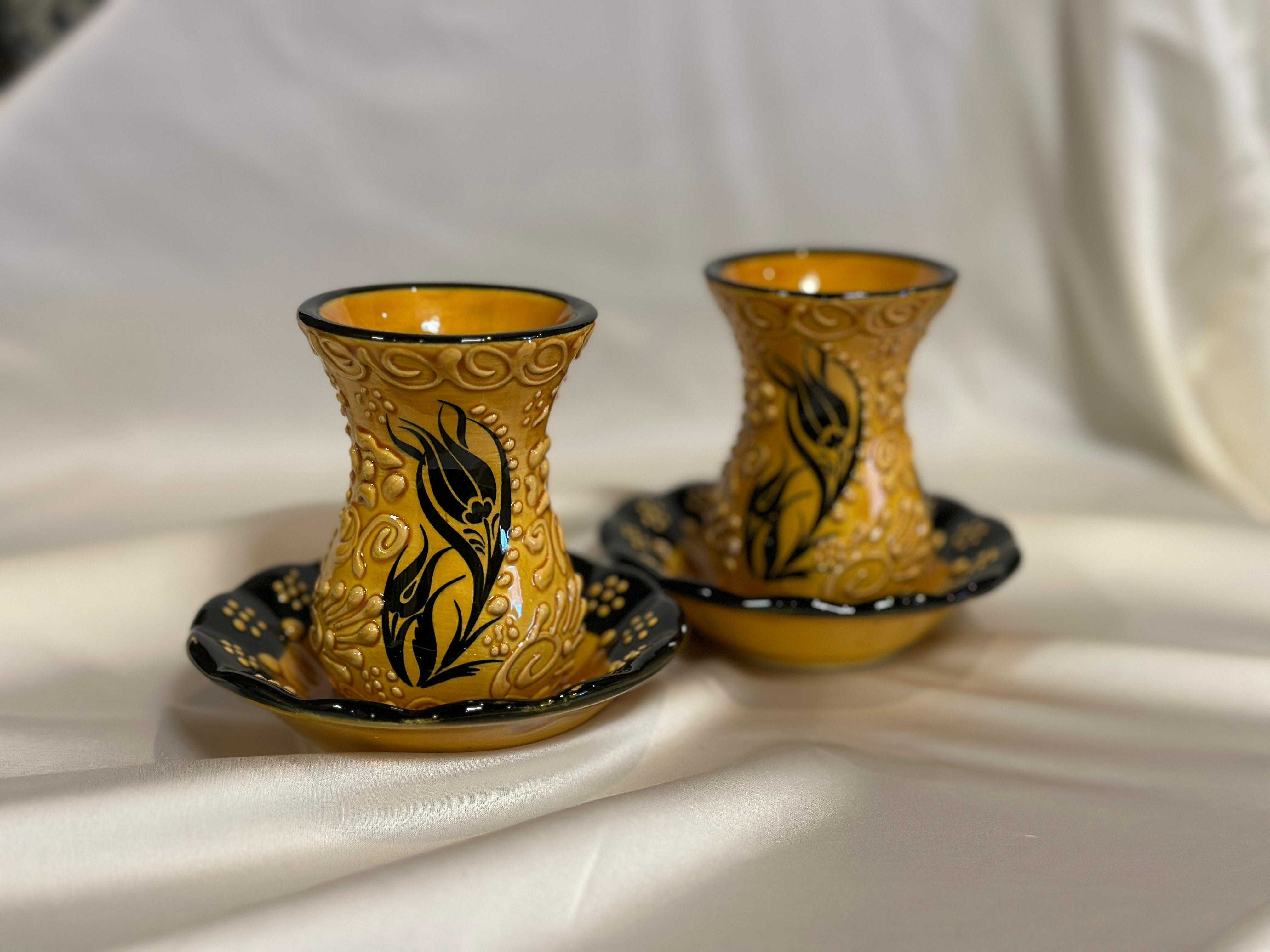 Турецкий керамический чайный набор ( ручной работы )