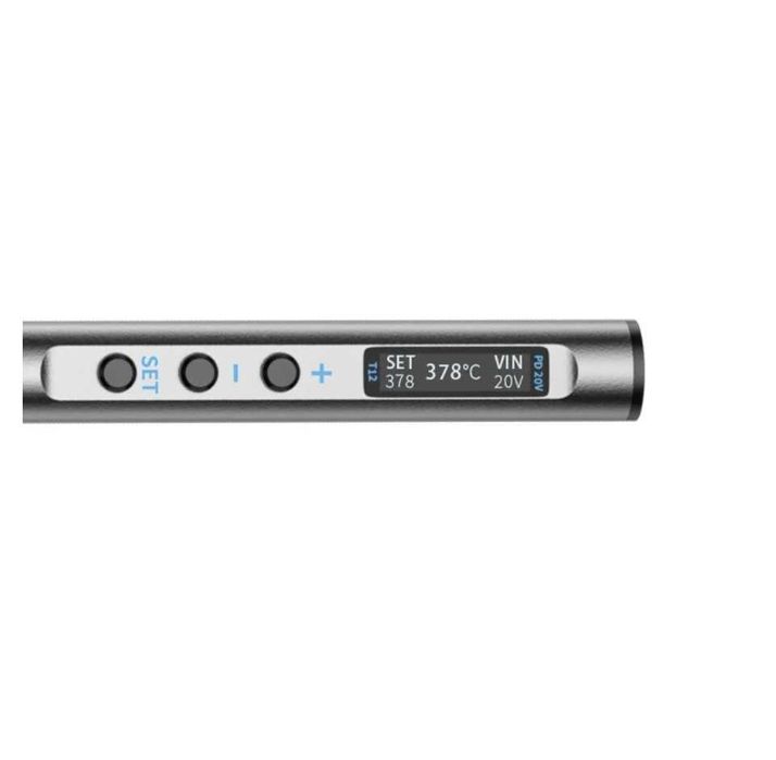 Letcon portabil profesional cu varfuri T12 si port USB C