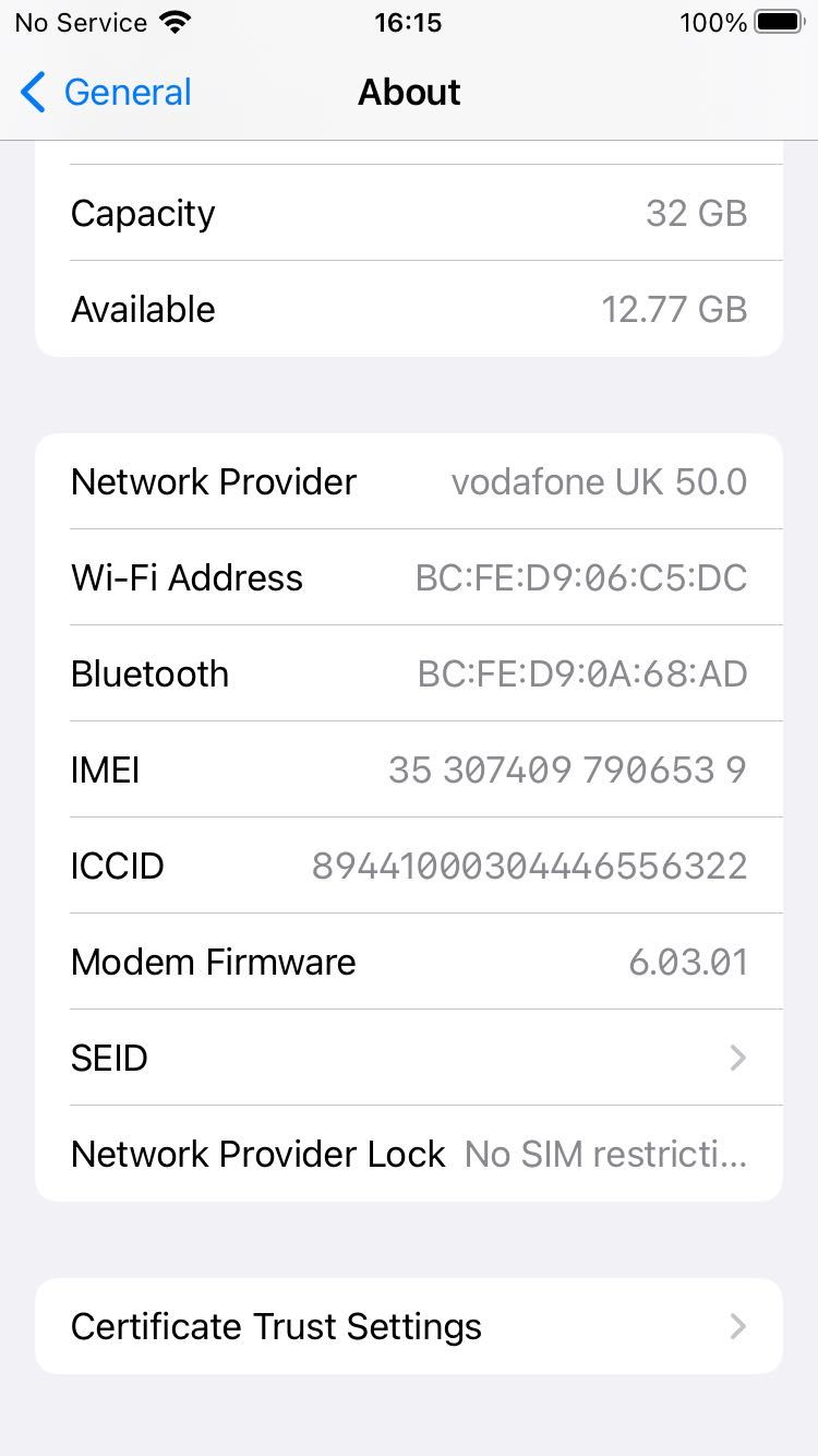 iPhone 7 32gb memory