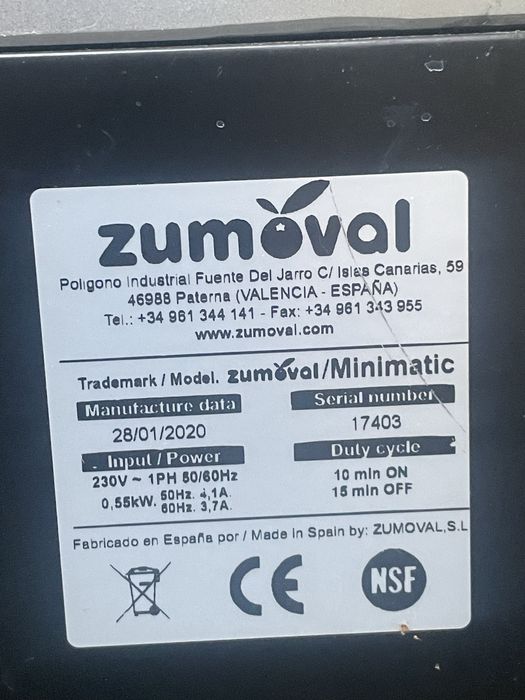 Storcator citrice Zumoval portocale