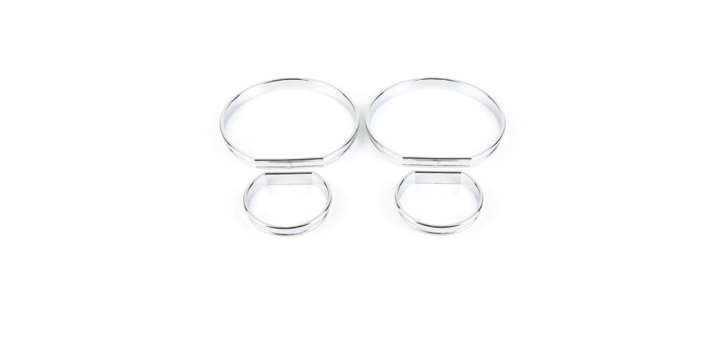 Set 4 Inele Ceasuri Bord Cromate pentru BMW E46