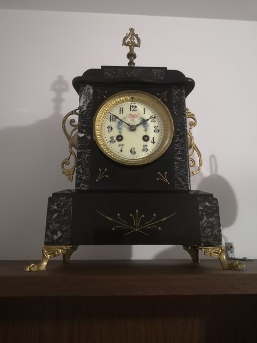 Ceas de șemineu Art Nouveau atelier Marti Fritz circa 1900 Franța.