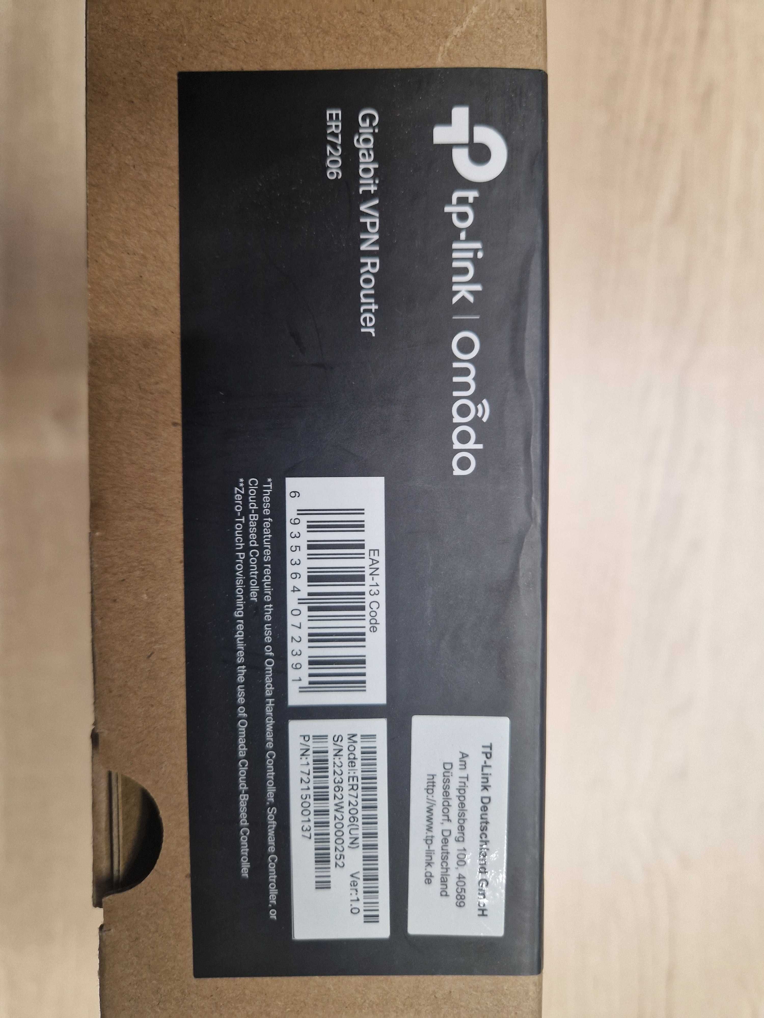 TP-Link TL-ER7206 кабелен рутер Гигабитов етернет Черен