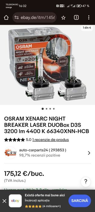 Vând OSRAM D3s noi