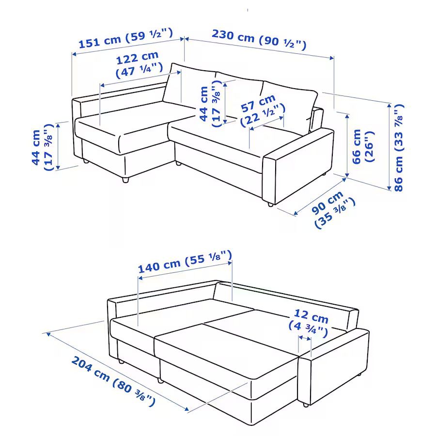 Coltar ikea extensibil cu lada depozitare