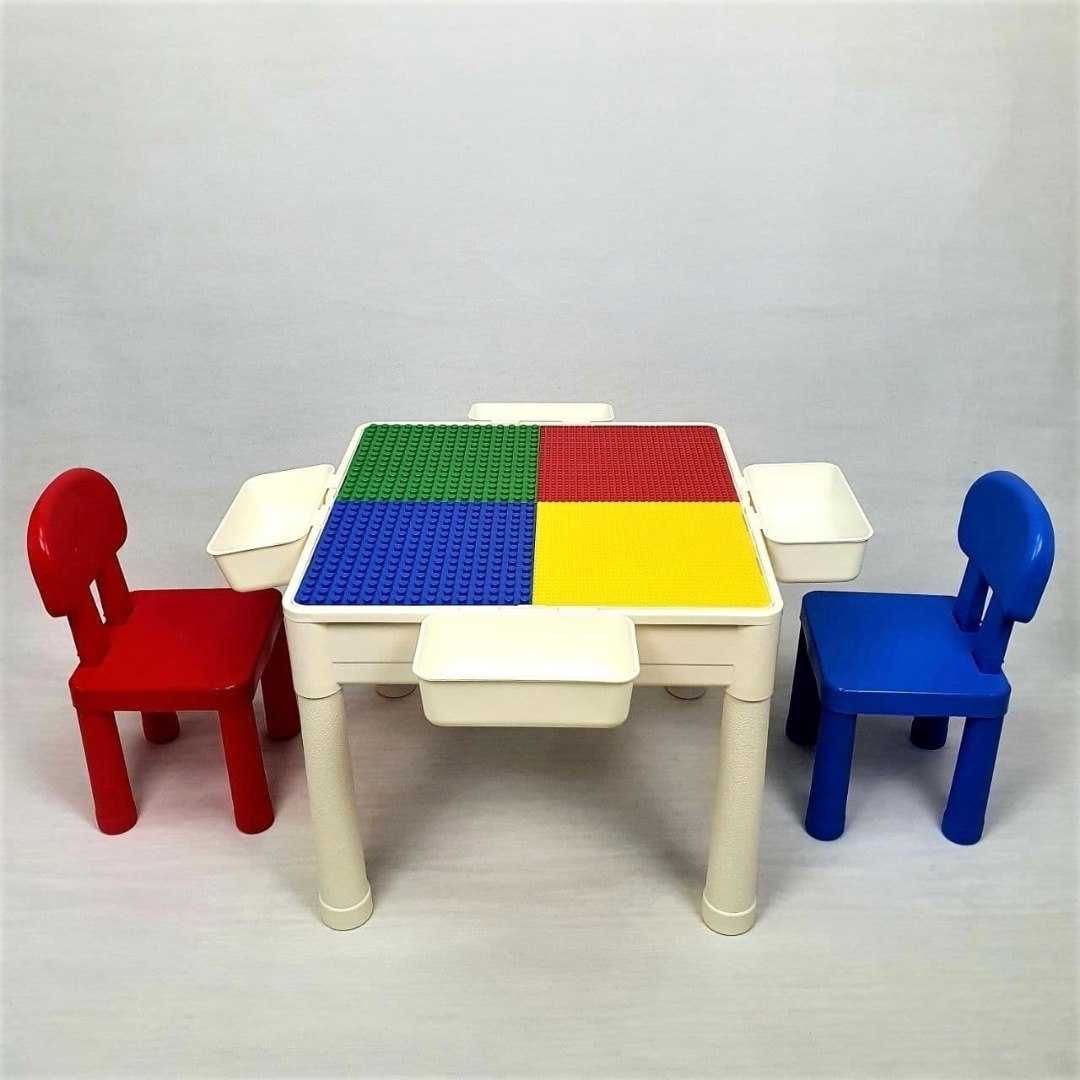 Лего конструктор стол с двумя стульчиками Китай Lego stol dm62