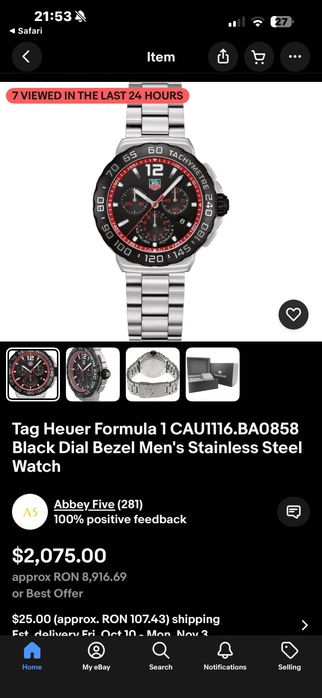 Ceas Tag Heuer Formula 1 - 200M - Safir