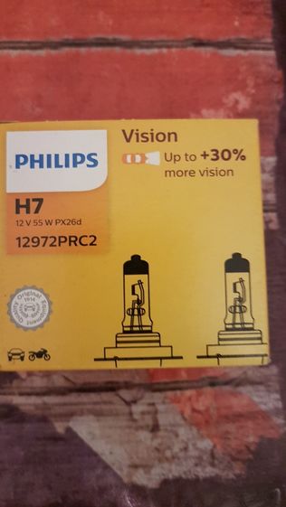 SET 2 Becuri auto cu halogen Philips Vision +30% H7 12V 55