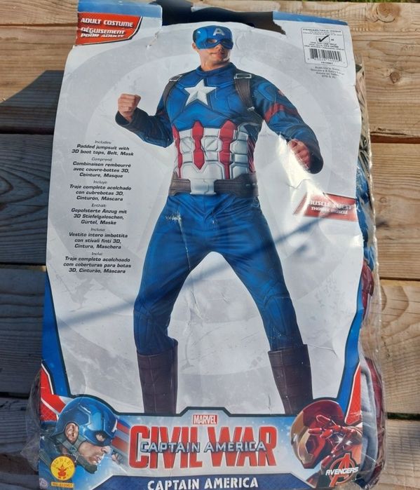 Haine de vară Costum CĂPITAN AMERICA – Mărime M/L – Siluetă căptușită,