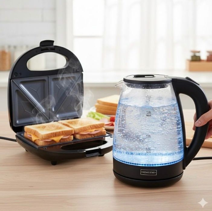 Комплект тостер и електрическа кана.