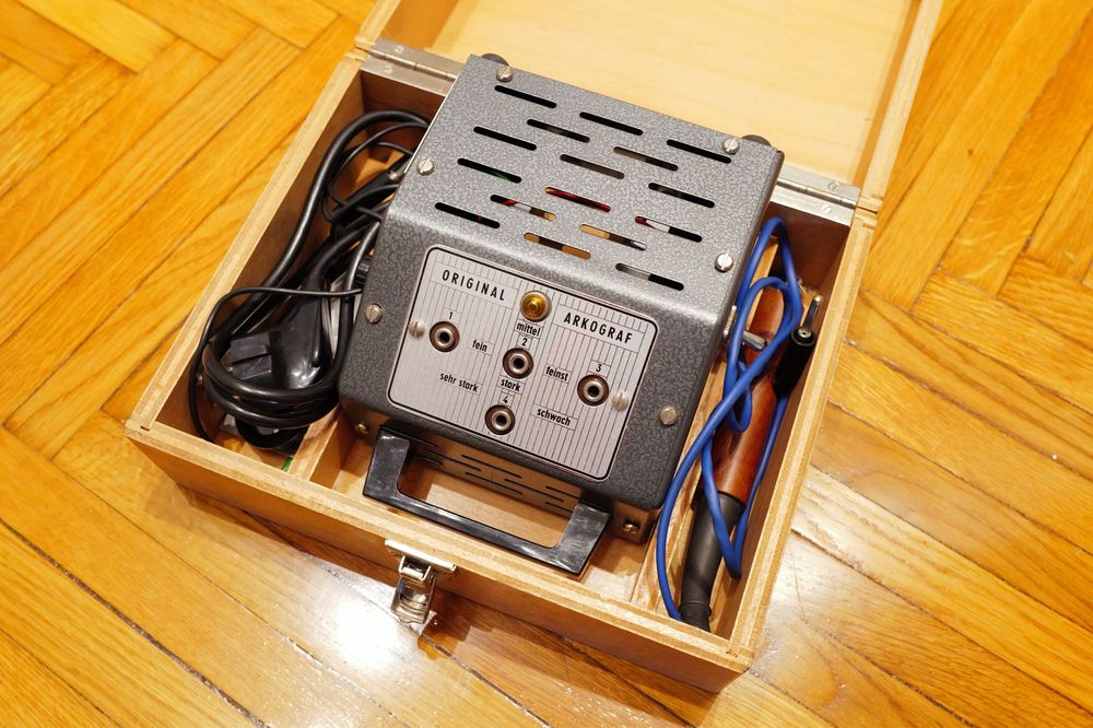 Original Arkograf aparat gravura electrica metal NOU pirogravura
