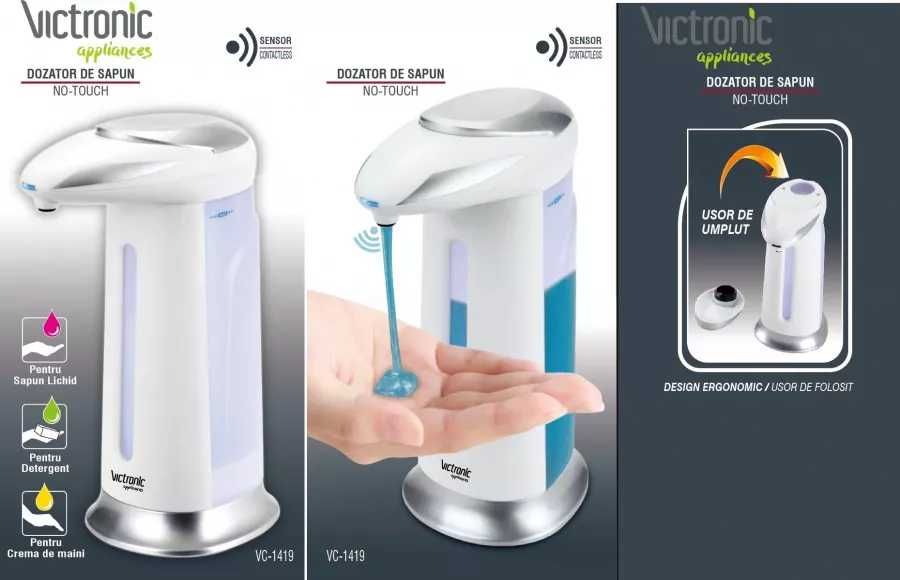Dozator pentru sapun lichid sau gel dezinfectant cu senzor Victronic