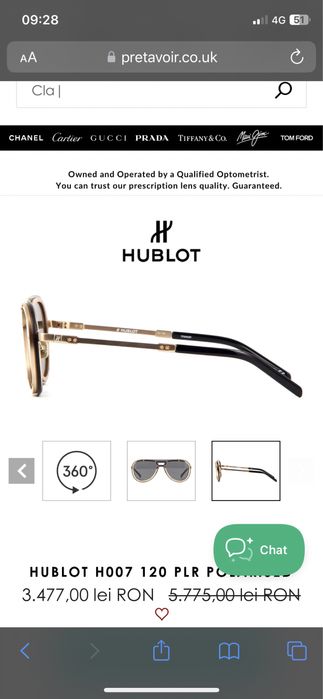 Vând ochelari de soare Hublot originali la jumătate de preț