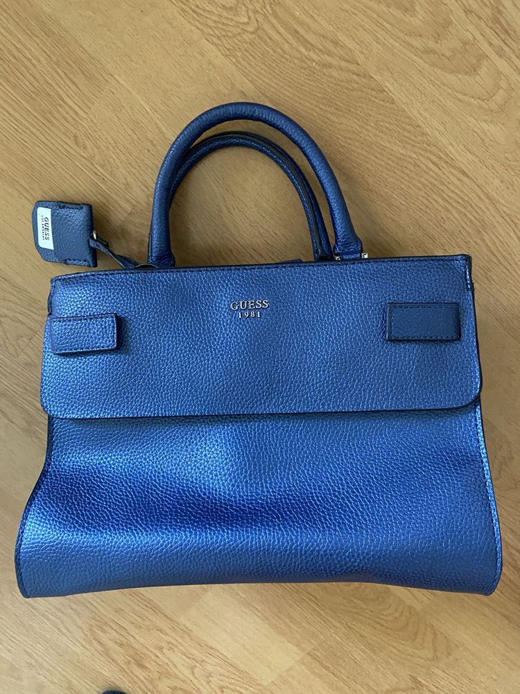Чанта GUESS, синя