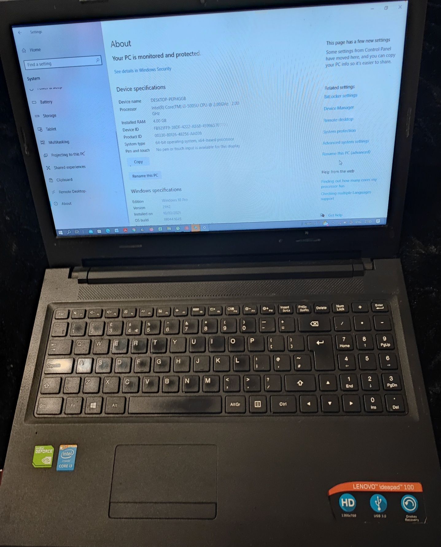 Laptop LENOVO ideapad i3 sau schimb cu iphone