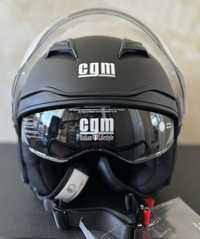 Чисто нова Каска за мотор CGM размер M вградени слънчеви очила+визьор