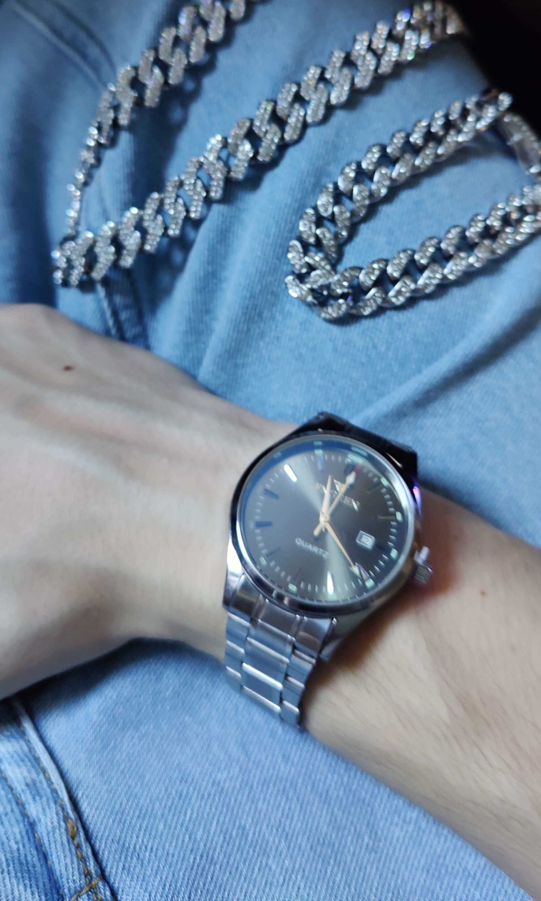 Men's Business Watch | Ceas Argintiu resizable Quartz Wristwatch